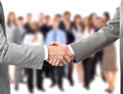 handshake on business background